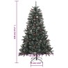 Albero di Natale Artificiale con Base Verde 120 cm PVC