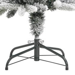 Albero Natale Artificiale Sottile Neve Floccata 180cm PVC e PE