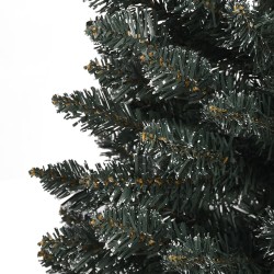 Albero di Natale Artificiale Sottile con Base Verde 180 cm PVC