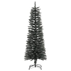 Albero di Natale Artificiale Sottile con Base Verde 120 cm PVC