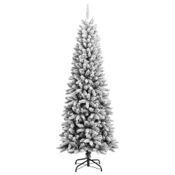 Albero di Natale Artificiale con Neve Floccata 210 cm PVC e PE