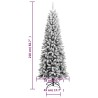 Albero di Natale Artificiale con Neve Floccata 210 cm PVC e PE