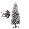 Albero Natale Artificiale Sottile Neve Floccata 120cm PVC e PE