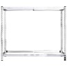 Portapneumatici a 2 Livelli Argento 110x40x110 cm in Acciaio