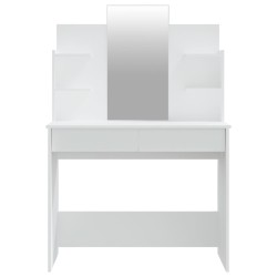 Toeletta con Specchio Bianco 96x40x142 cm