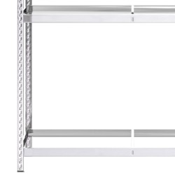 Portapneumatici a 3 Livelli Argento 110x40x200 cm in Acciaio