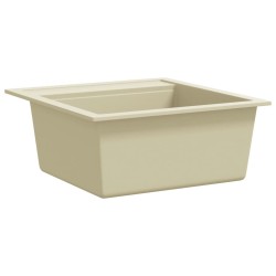 vidaXL Lavello da Cucina in Granito Vasca Singola Beige