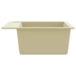 vidaXL Lavello da Cucina in Granito Vasca Singola Beige