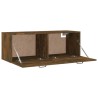 Mobile Pensile Rovere Fumo 100x36,5x35 cm Legno ingegnerizzato