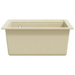 vidaXL Lavello da Cucina in Granito Vasca Singola Beige