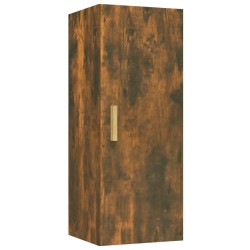 Armadietto a Muro Rovere Fumo 34,5x34x90cm in Legno ingegnerizzato