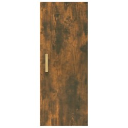 Armadietto a Muro Rovere Fumo 34,5x34x90cm in Legno ingegnerizzato