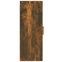 Armadietto a Muro Rovere Fumo 34,5x34x90cm in Legno ingegnerizzato