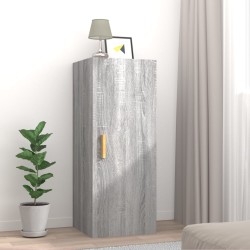 Armadietto a Muro Grigio Sonoma 34,5x34x90 cm Legno ingegnerizzato