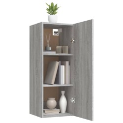 Armadietto a Muro Grigio Sonoma 34,5x34x90 cm Legno ingegnerizzato