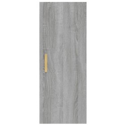 Armadietto a Muro Grigio Sonoma 34,5x34x90 cm Legno ingegnerizzato