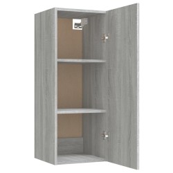 Armadietto a Muro Grigio Sonoma 34,5x34x90 cm Legno ingegnerizzato