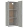 Armadietto a Muro Grigio Sonoma 34,5x34x90 cm Legno ingegnerizzato