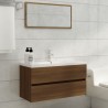 Mobile Lavabo Rovere Marrone 90x38,5x45 cm Legno ingegnerizzato