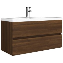 Mobile Lavabo Rovere Marrone 90x38,5x45 cm Legno ingegnerizzato