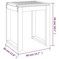 Sgabello da Bagno 40x30x46 cm in Legno Massello di Noce