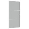 Porta Interna 102,5x201,5 cm Bianco Opaco in Vetro e Alluminio