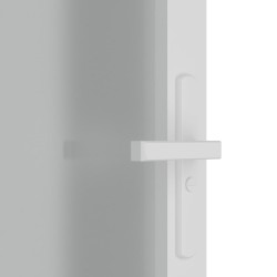 Porta Interna 76x201,5 cm Bianco Opaco Vetro e Alluminio