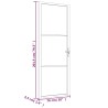 Porta Interna 76x201,5 cm Bianco Opaco Vetro e Alluminio