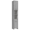 Armadietto Bagno Grigio Sonoma 30x30x183,5 cm Legno ingegnerizzato