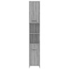 Armadietto Bagno Grigio Sonoma 30x30x183,5 cm Legno ingegnerizzato