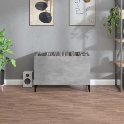 Mobile Porta Dischi Grigio Cemento 74,5x38x48 Legno ingegnerizzato