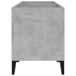 Mobile Porta Dischi Grigio Cemento 74,5x38x48 Legno ingegnerizzato