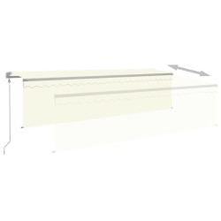    Tenda Automatica Parasole Sensore Vento e LED 5x3m Crema