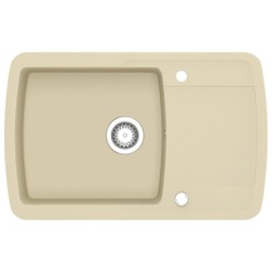 vidaXL Lavello da Cucina in Granito Vasca Singola Beige