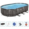 Bestway Set Piscina Ovale Power Steel 488x305x107 cm