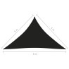 vidaXL Parasole a Vela Oxford Triangolare 5x5x6 m Nero