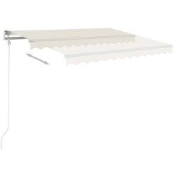    Tenda da Sole Automatica LED e Sensore Vento 350x250cm Crema