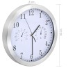 vidaXL Orologio da Parete al Quarzo Igrometro Termometro 30 cm Bianco