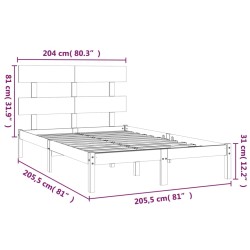 Giroletto Bianco in Legno Massello 200x200 cm