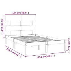 Giroletto Grigio in Legno Massello 120x200 cm