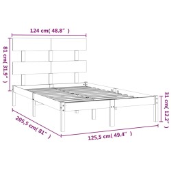 Giroletto Bianco in Legno Massello 120x200 cm