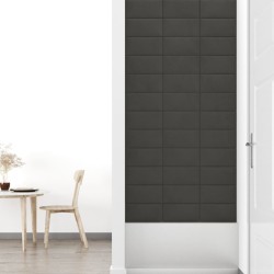 vidaXL Pannelli Murali 12 pz Grigio Scuro 30x15 cm Velluto 0,54 m²