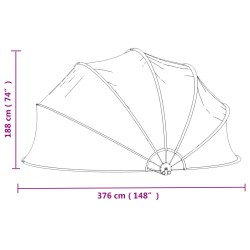 Cupola per Piscina con Staffa Rotonda 376x188 cm PVC