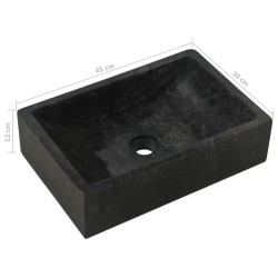 Armadietto da Bagno in Legno di Teak con Lavabi in Marmo Nero