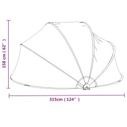 Cupola per Piscina con Staffa Rotonda 315x158 cm PVC