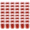 vidaXL Vaso Marmellata in Vetro Coperchio Bianco e Rosso 48 pz 230 ml