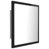 vidaXL Specchio da Bagno LED Nero Lucido 40x8,5x37 cm in Acrilico