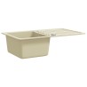 vidaXL Lavello da Cucina in Granito Vasca Singola Beige