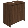 Armadietto Bagno Rovere Marrone 60x33x61cm Legno Ingegnerizzato