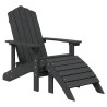 vidaXL Sedie Giardino Adirondack 2 pz con Poggiapiedi HDPE Antracite